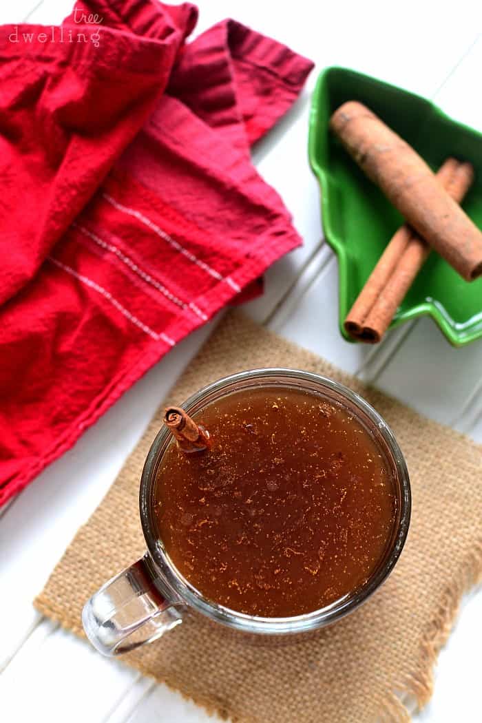 Skinny Hot Buttered Rum - Lemon Tree Dwelling Skinny Hot Buttered Rum is packed with the delicious flavors of cinnamon, nutmeg, ginger, and brown sugar. This hot drink is all lightened up for the holidays!