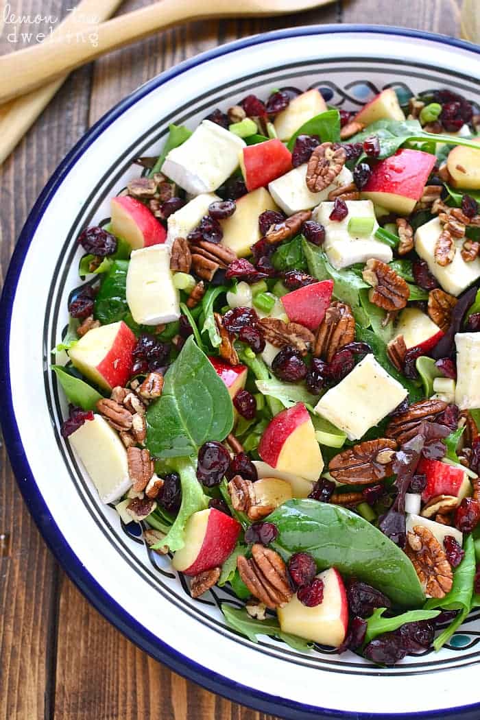 Overhead image of Apple Brie Salad