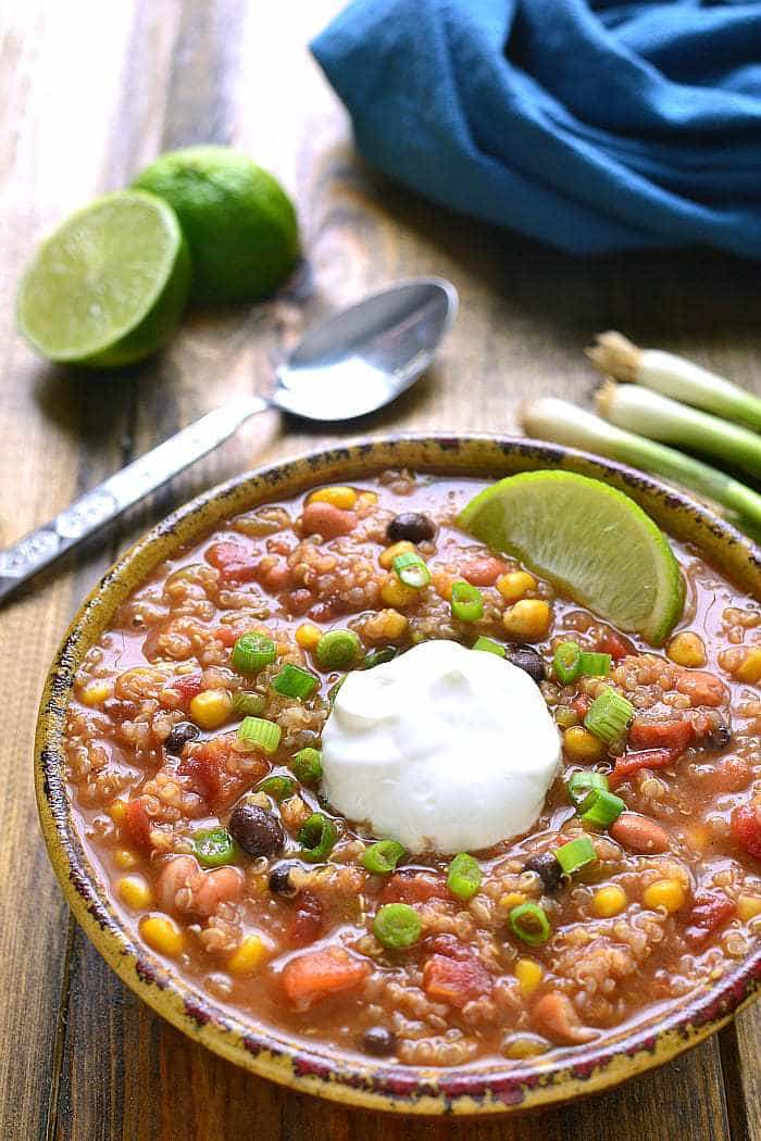 Quick & Easy Quinoa Taco Soup Lemon Tree Dwelling