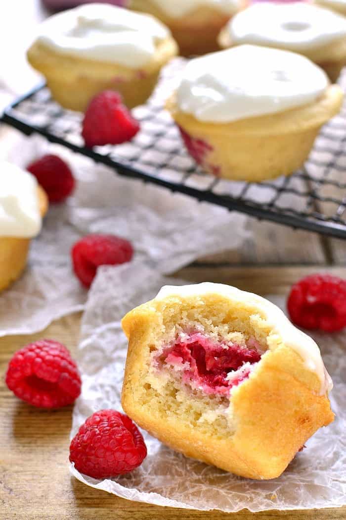 Iced Raspberry Muffins | Lemon Tree Dwelling