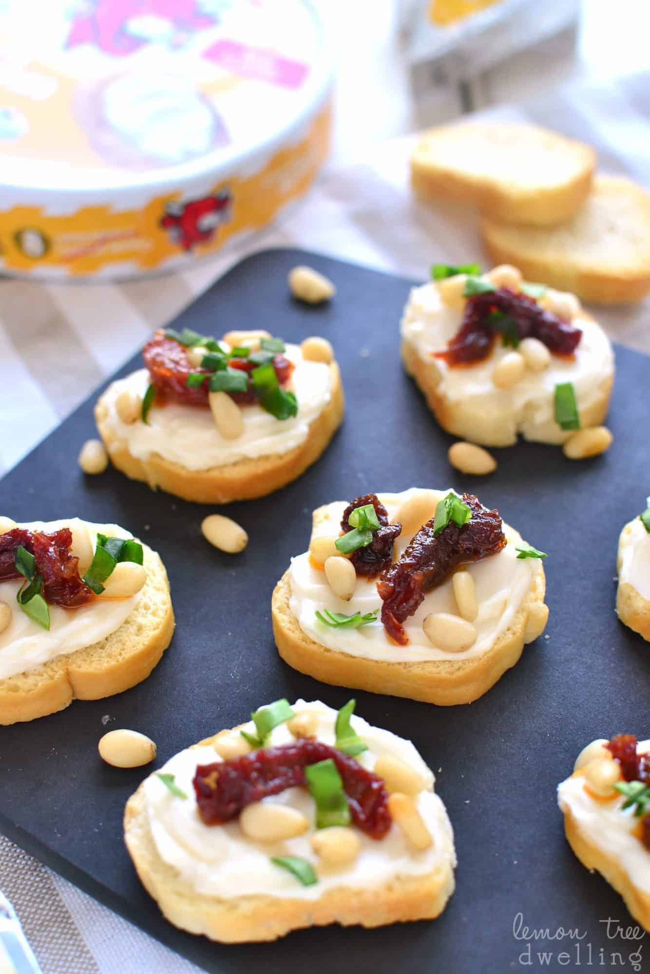 Sun Dried Tomato Asiago Bruschetta