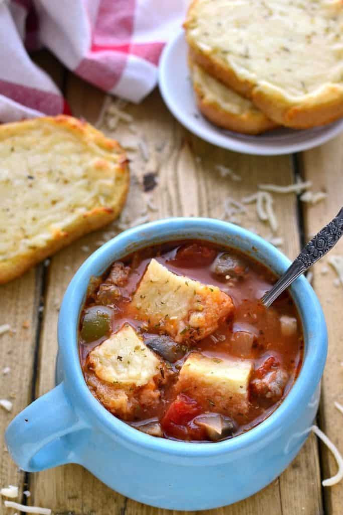 Italian Sausage Pizza Soup