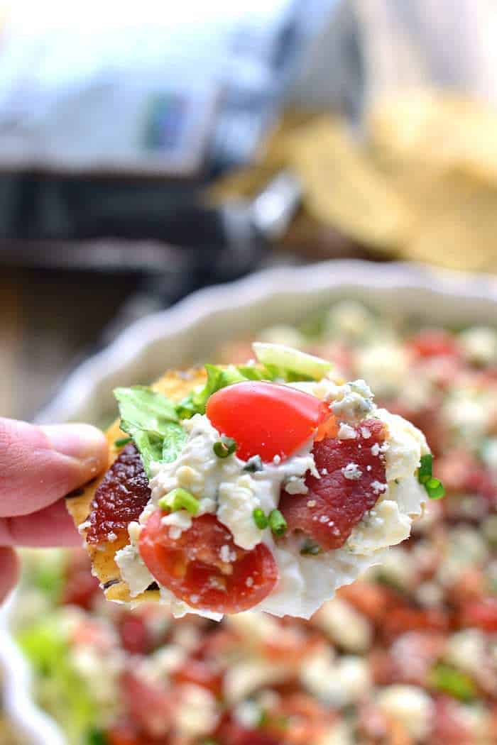 Wedge Salad Dip has all the flavors of a wedge salad in a delicious and easy dip recipe that's perfect for game day!