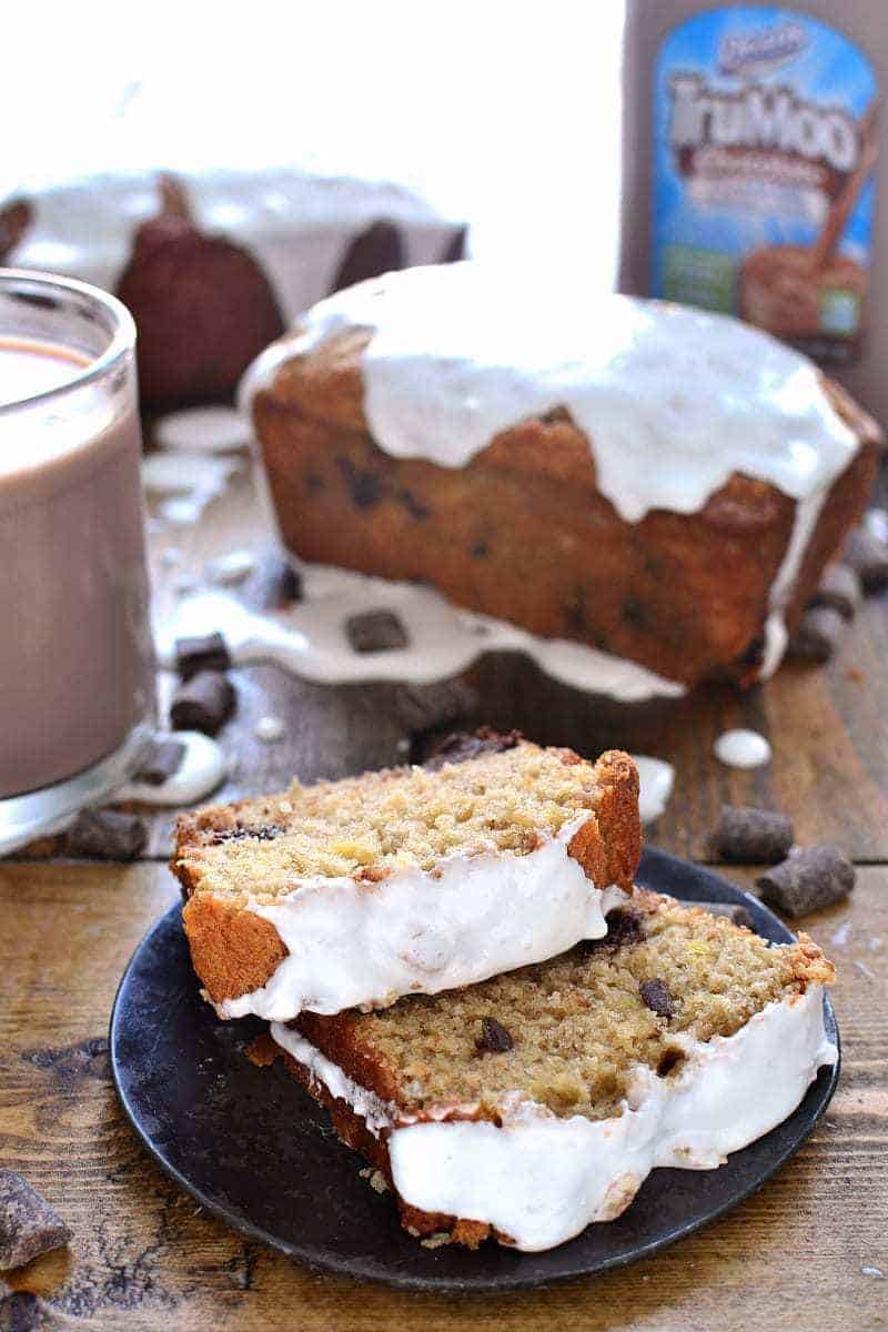 Hot Chocolate Banana Bread takes your favorite breakfast treat to the next level! Banana bread with chocolate and topped marshmallow is a perfect quick snack.