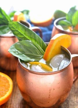 Orange Moscow Mules are a sweet and refreshing cocktail, combining orange juice, ginger, and a hint of lime. Make just one or, better yet, make a whole batch - these Moscow mules are ALWAYS a hit!
