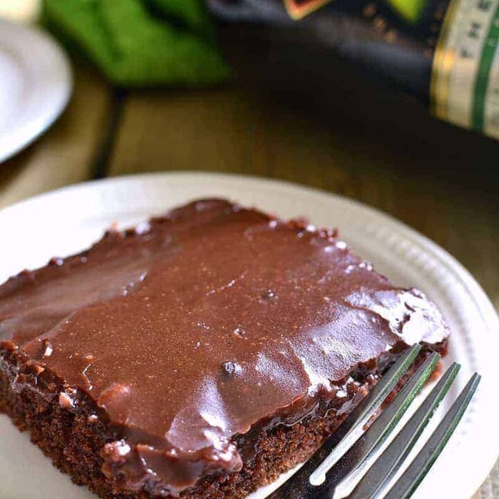 This Baileys Chocolate Sheet Cake is a deliciously decadent chocolate cake. It's moist, rich cake is packed with delicious Baileys flavor.