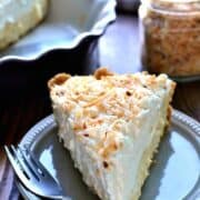 This Coconut Cream Pie is smooth and luscious and creamy filled with rich coconut and vanilla.
