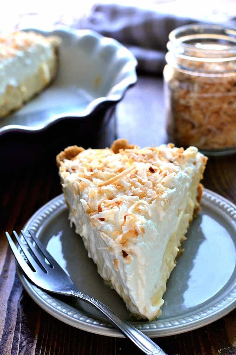 This Coconut Cream Pie is smooth and luscious and creamy filled with rich coconut and vanilla.