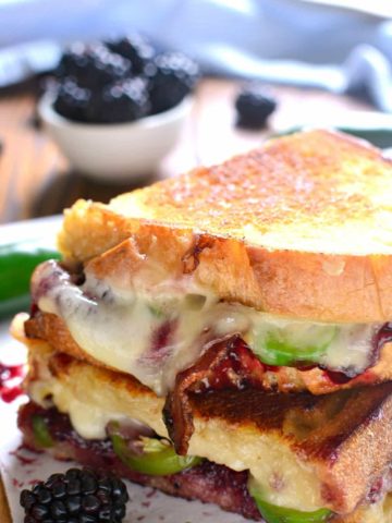 blackberry bacon grilled cheese sandwich