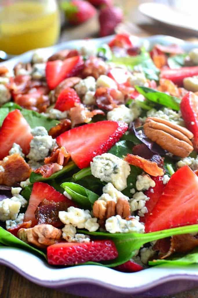 Strawberry Bacon Blue Cheese Salad Lemon Tree Dwelling