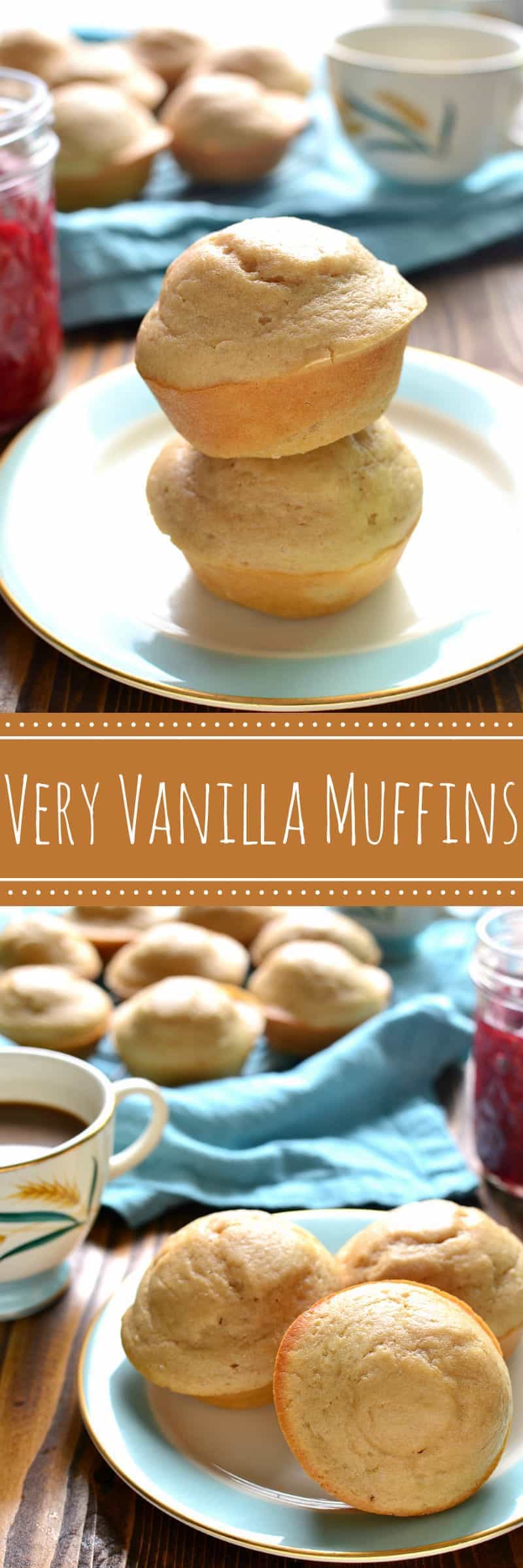 titled photo collage - Very Vanilla Muffins 