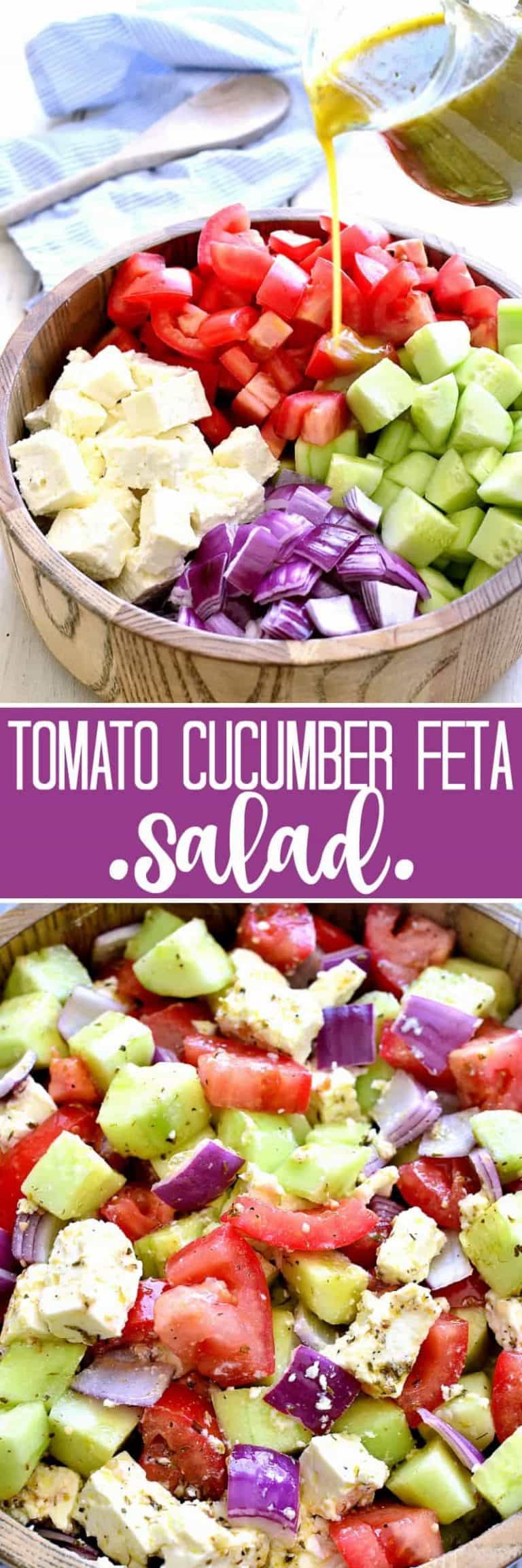 Tomato Cucumber Feta Salad Recipe