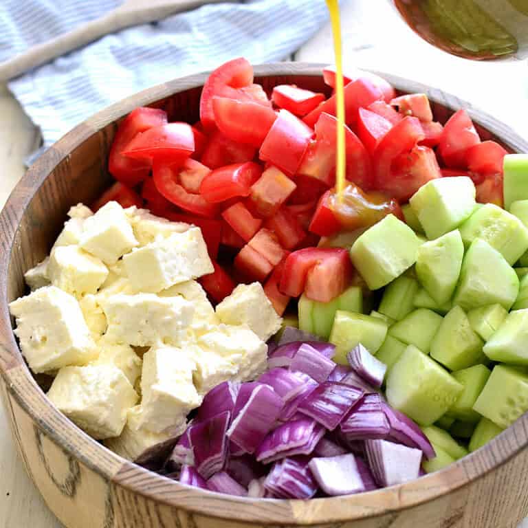 Tomato Cucumber Feta Salad