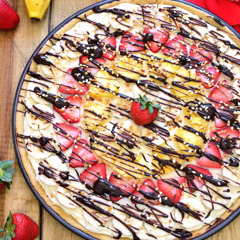 Banana Split Fruit Pizza
