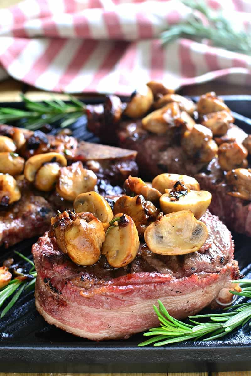 Grilled Steak with Herb Truffled Mushrooms Lemon Tree Dwelling