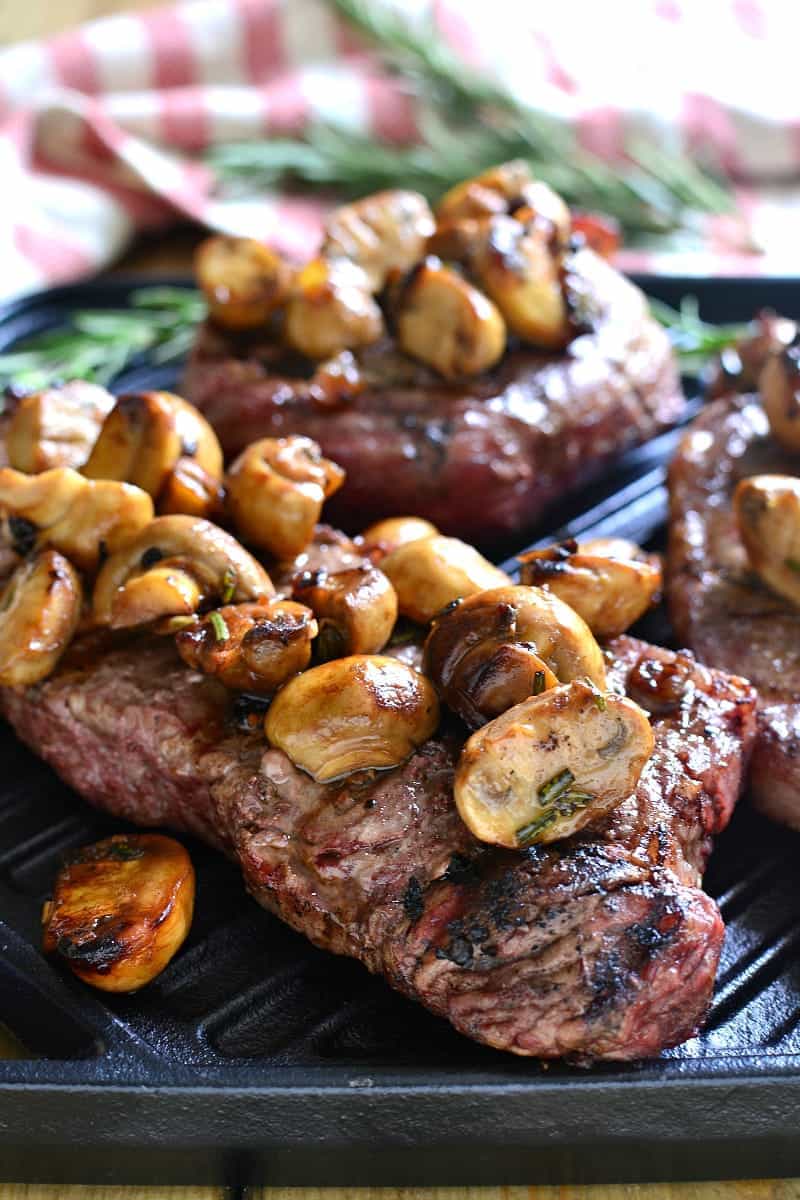 Grilled Steak with Herb Truffled Mushrooms Lemon Tree Dwelling