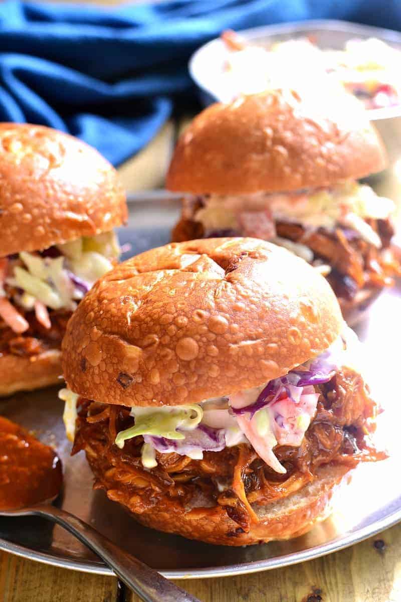 Slow Cooker Hawaiian Chicken Sandwiches