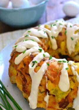 Bacon, Egg and Cheese Monkey Bread