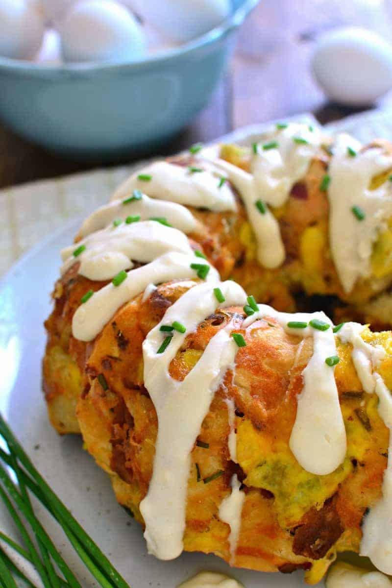 Bacon, Egg and Cheese Monkey Bread