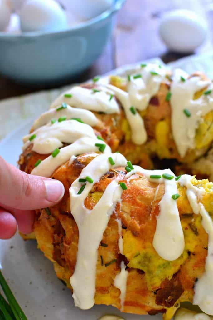 Bacon Egg and Cheese Monkey Bread