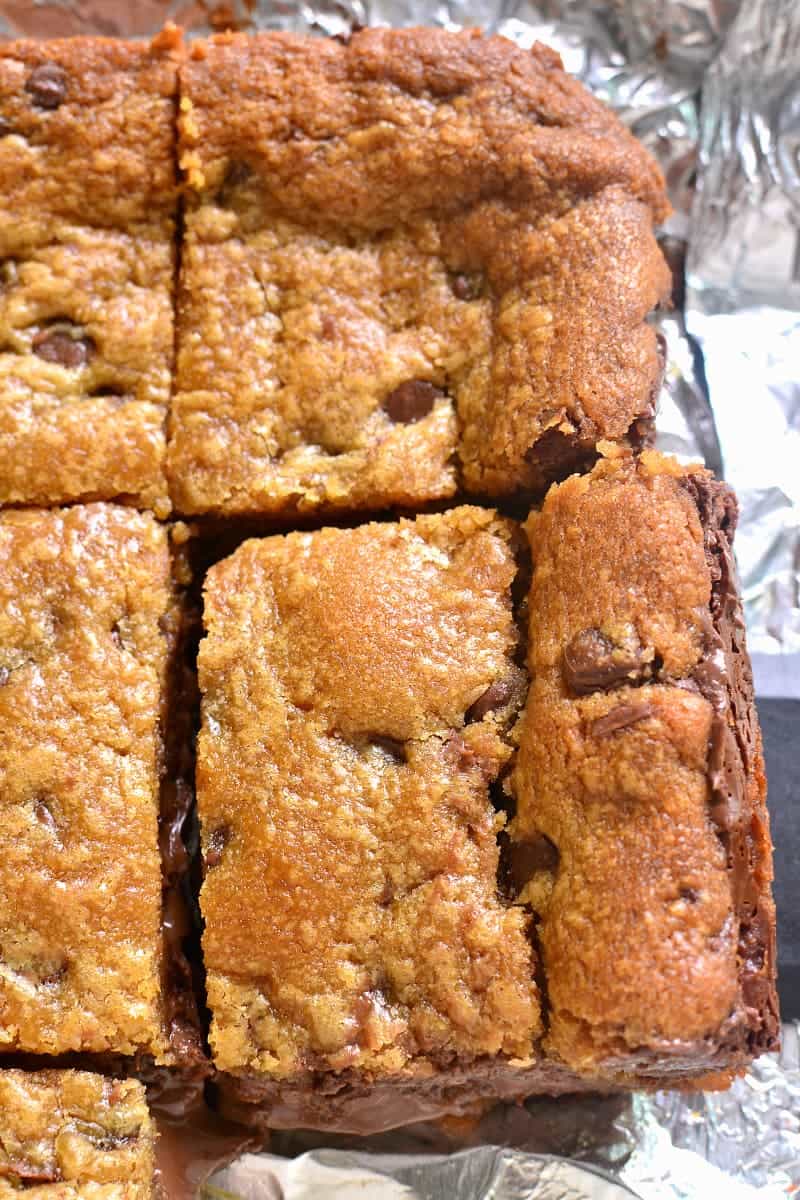 Chocolate Filled Peanut Butter Cookie Bars Lemon Tree Dwelling