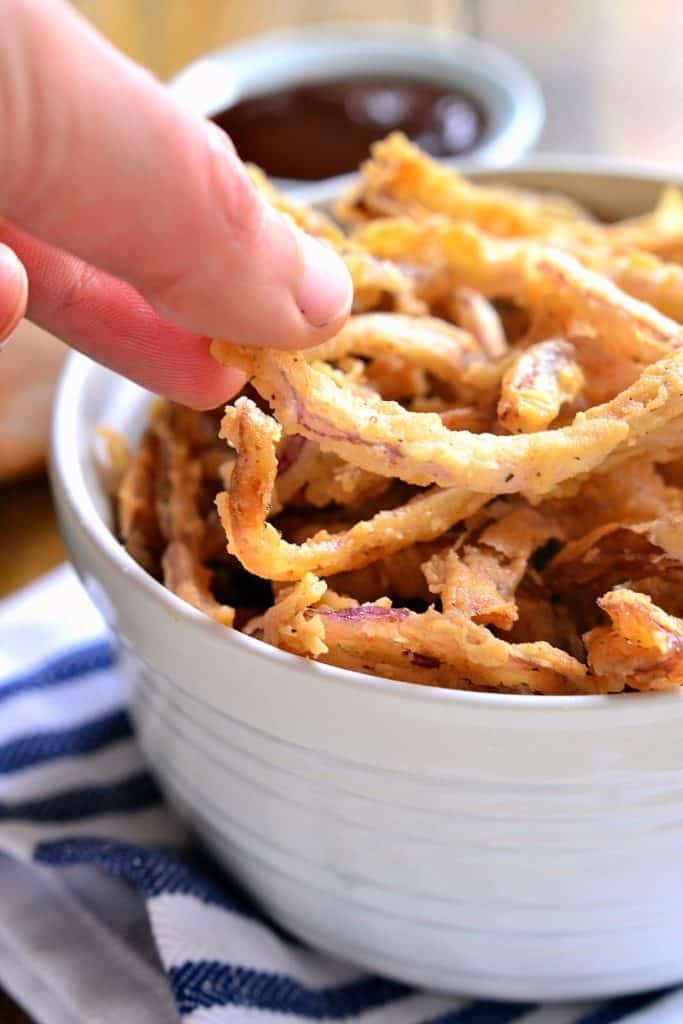 Crispy Onion Strings Lemon Tree Dwelling