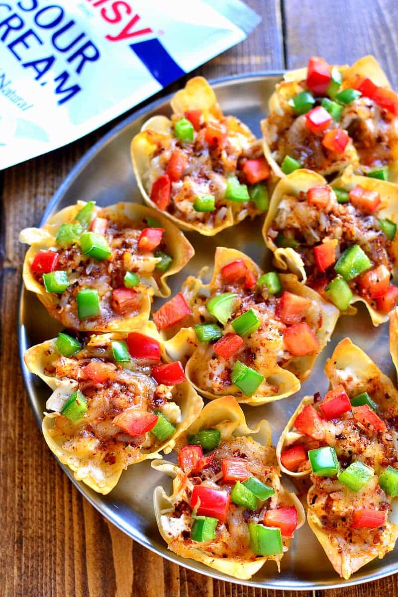 Southwest Chicken Wonton Cups | Lemon Tree Dwelling