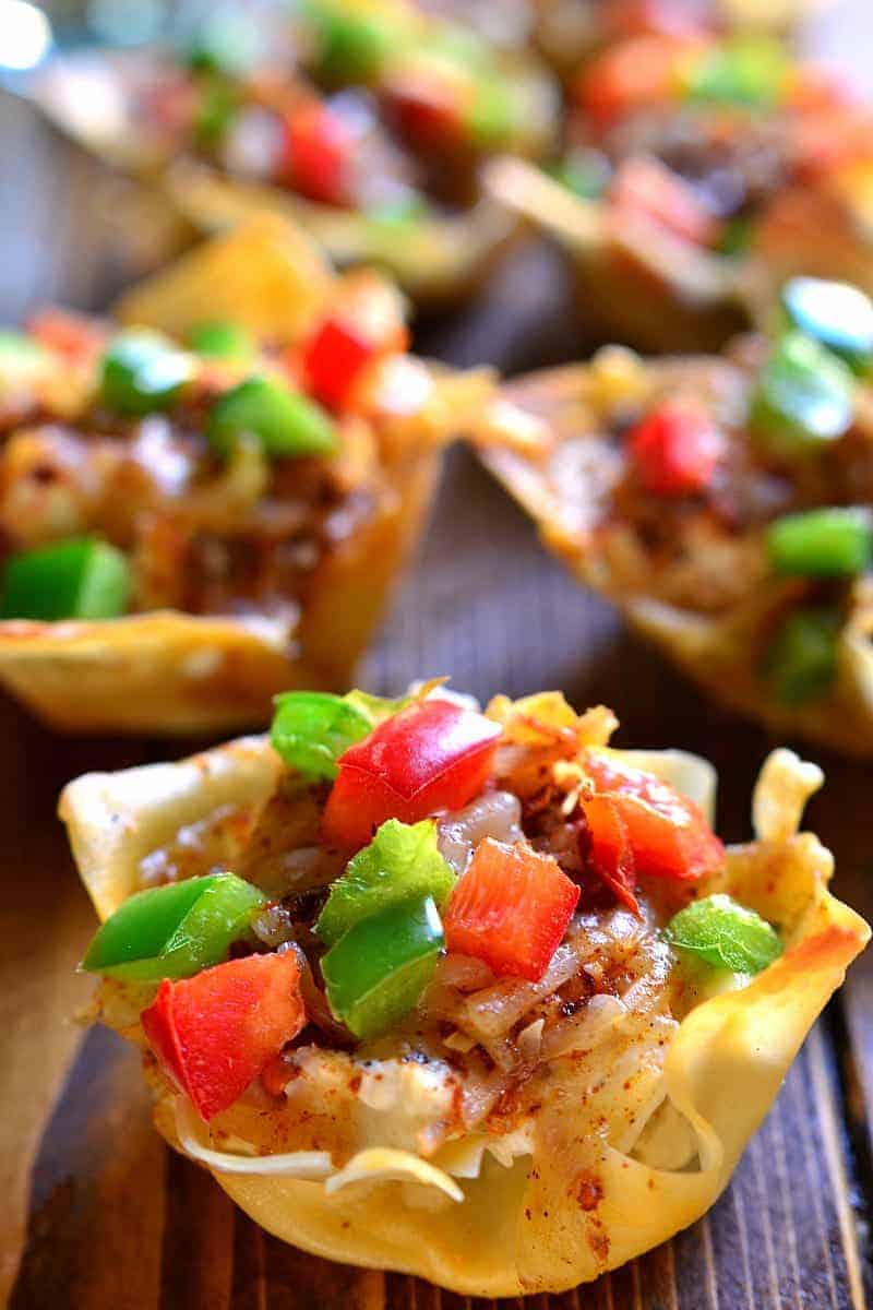 Southwest Chicken Wonton Cups | Lemon Tree Dwelling