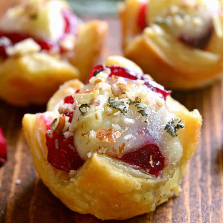 Chicken Cranberry Brie Tartlets