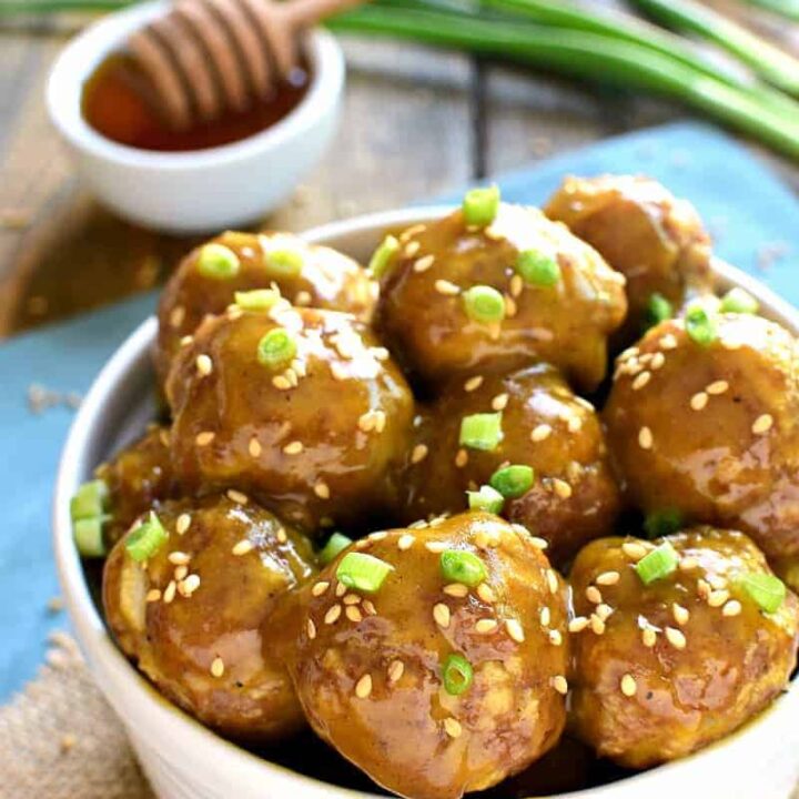 Honey Mustard Cocktail Meatballs are one of our favorite appetizers! It's a kid approved meal! The perfect blend of savory and sweet, they're guaranteed to be the hit of your next party!