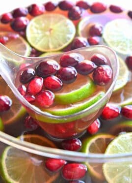 Pomegranate Party Punch combines the BEST flavors of the season in a festive drink that's guaranteed to have your guests coming back for more!