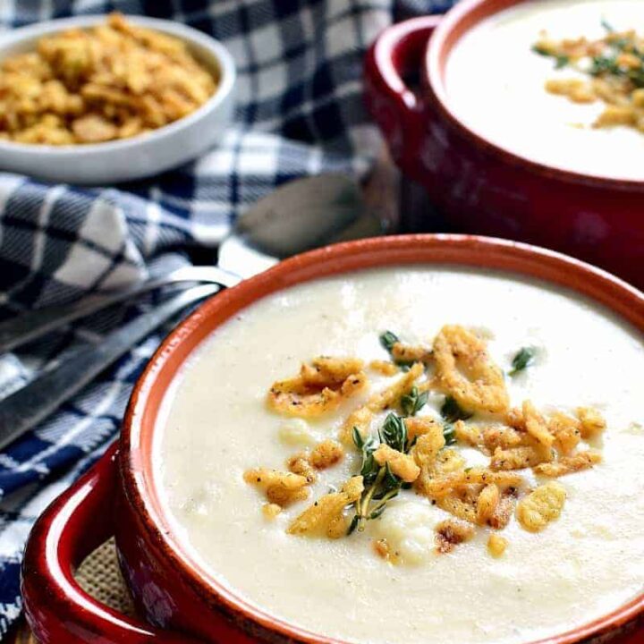 This Cheesy Cauliflower Soup is creamy, comforting, and packed with delicious flavor! Perfect for busy weeknights or lazy weekends at home.