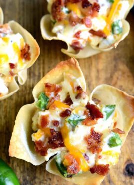 Jalapeno Popper Wonton Cups