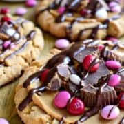 These Chocolate Peanut Butter Overload Cookies are a peanut butter lover's dream!