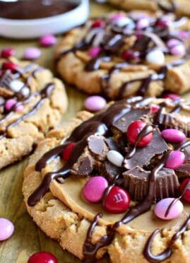 These Chocolate Peanut Butter Overload Cookies are a peanut butter lover's dream!