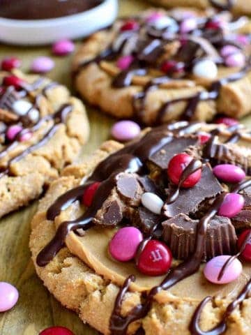These Chocolate Peanut Butter Overload Cookies are a peanut butter lover's dream!