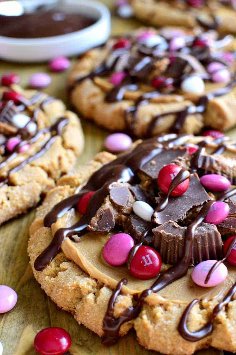 These Chocolate Peanut Butter Overload Cookies are a peanut butter lover's dream!