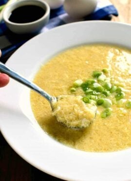 This Egg Drop Soup is the BEST! This quick and easy soup is made with just 8 ingredients and is ready in minutes