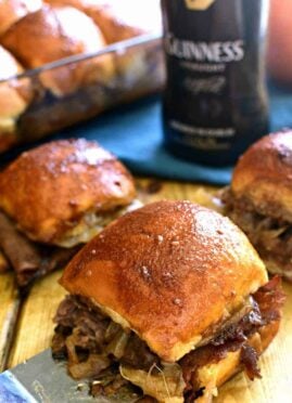 These Guinness Beef Sliders are everything you would want in a sandwich!