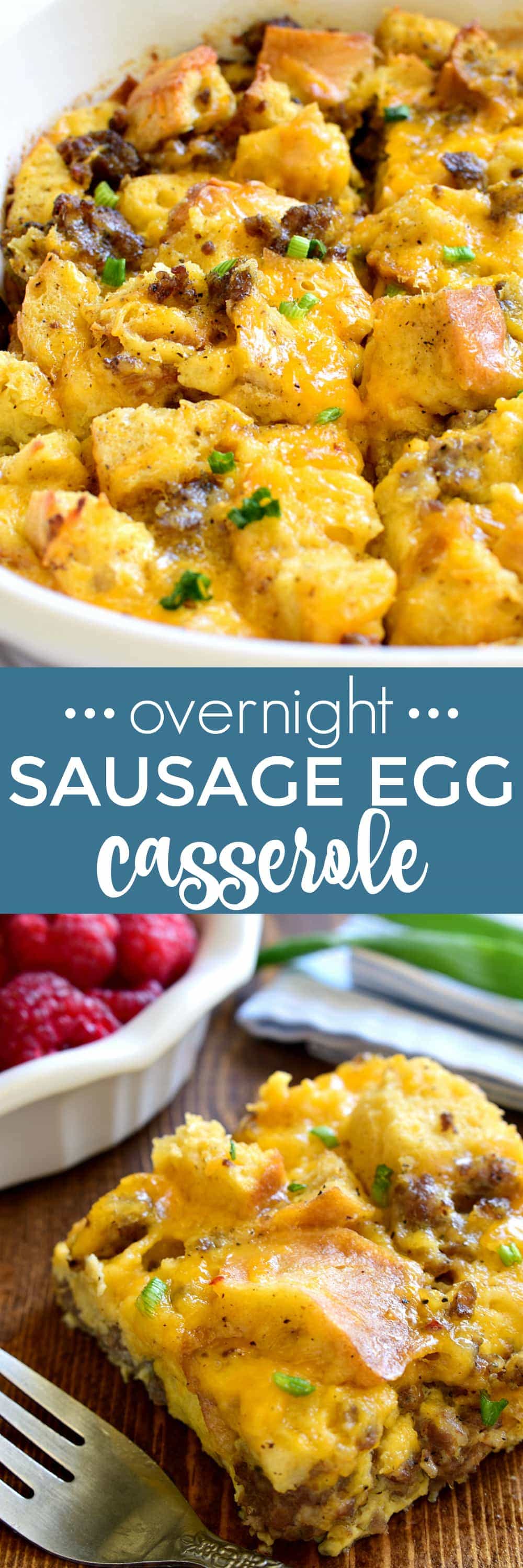 This Overnight Sausage Egg Casserole is a delicious addition to any breakfast! Perfect for holidays or special occasions, this easy egg casserole can be prepped in advance and popped in the oven the next morning. Your family will love the simple, delicious flavors of this classic egg casserole....guaranteed to become a favorite!