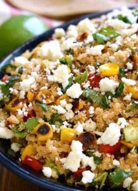 bowl of Mexican Street Corn Quinoa Salad