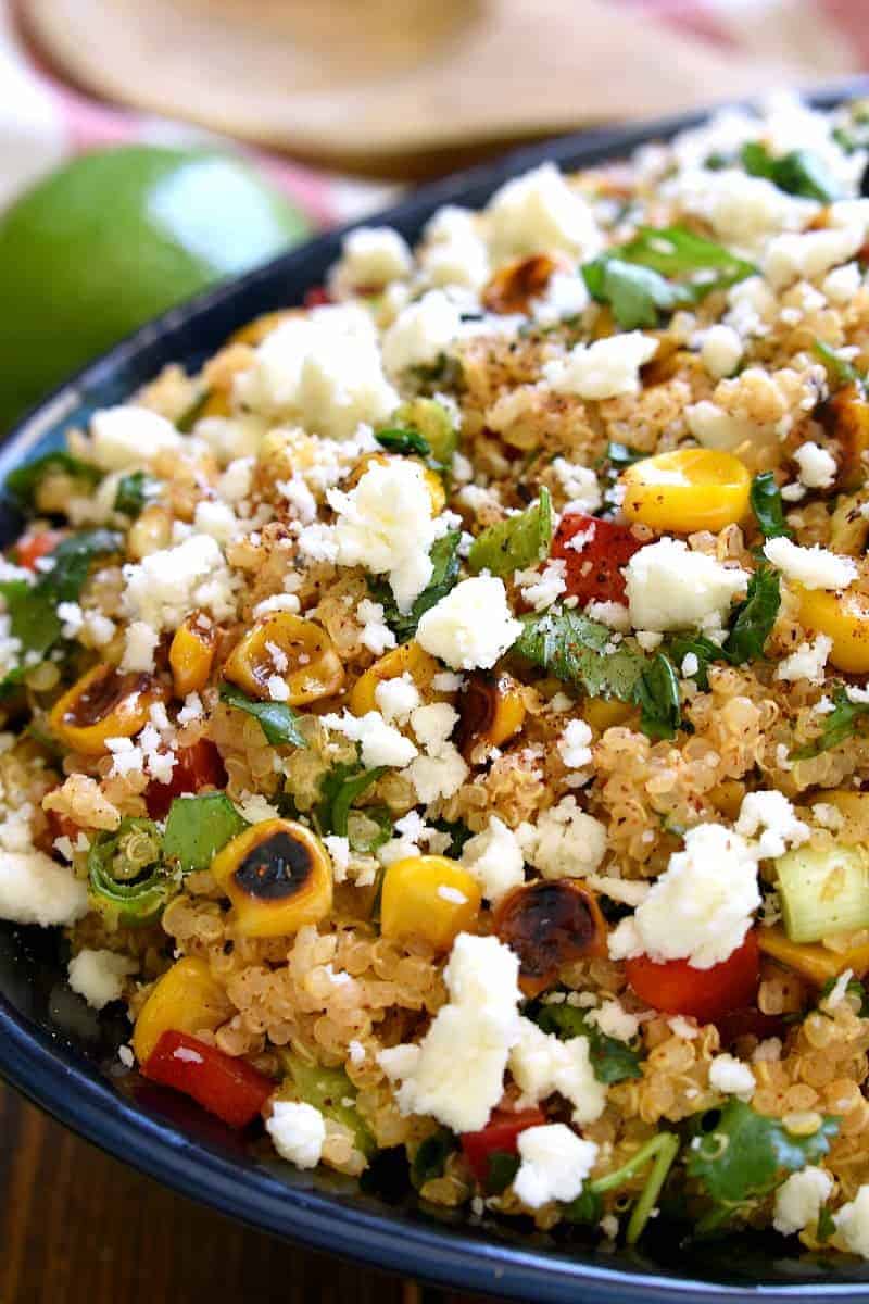 bowl of Mexican Street Corn Quinoa Salad