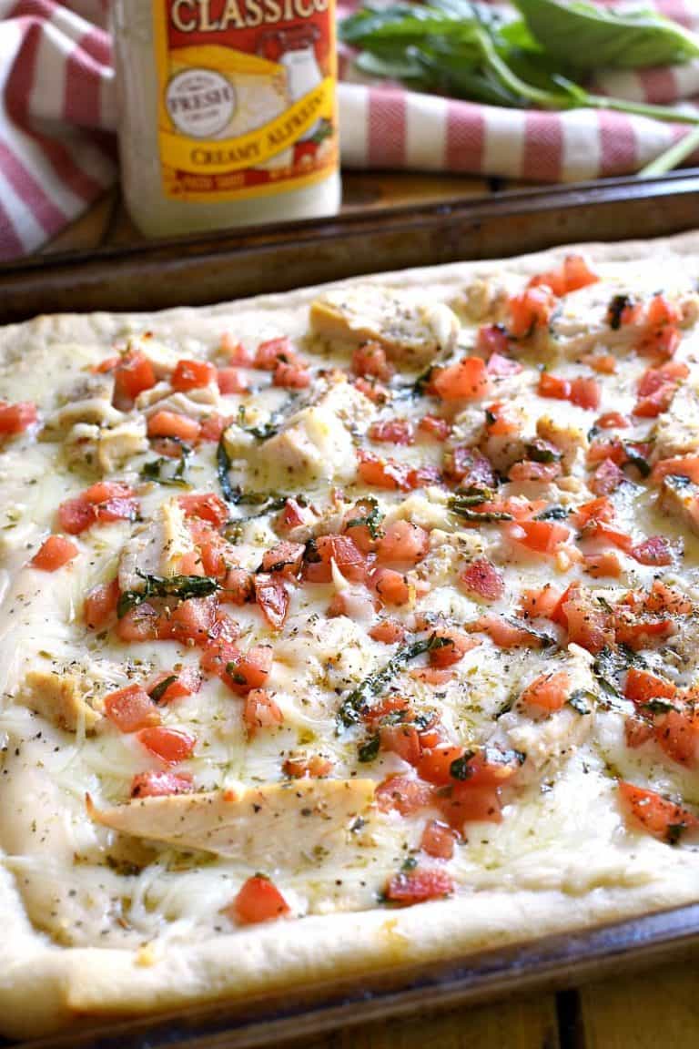 Bruschetta Chicken Alfredo Pizza Lemon Tree Dwelling