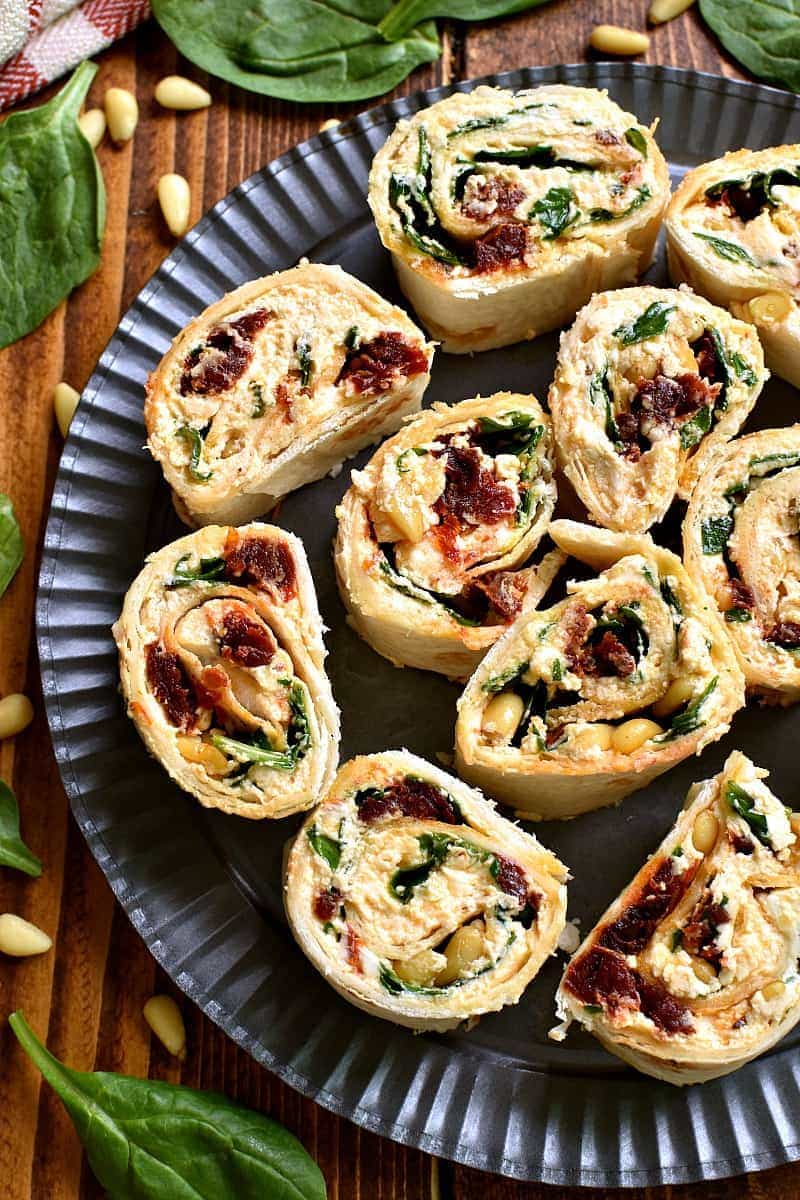 Spinach Goat Cheese Sun Dried Tomato Pinwheels Lemon Tree Dwelling