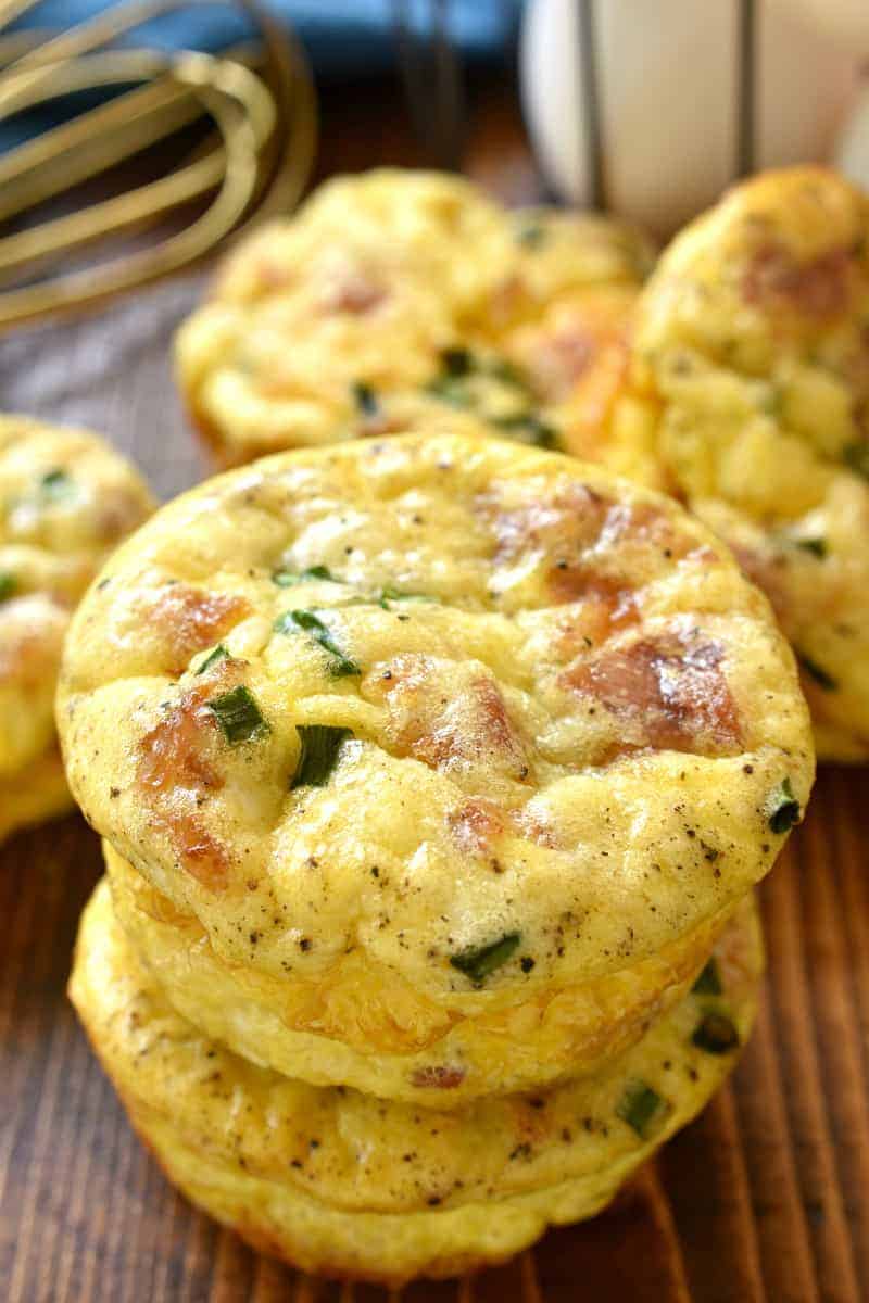 Egg Muffins stacked 