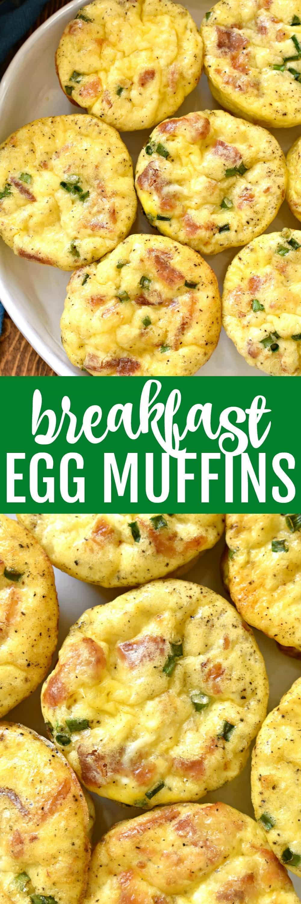 Collage image of Breakfast Egg Muffins