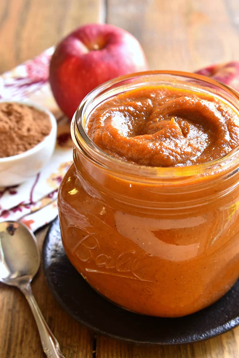 Homemade Pumpkin Butter in a jar