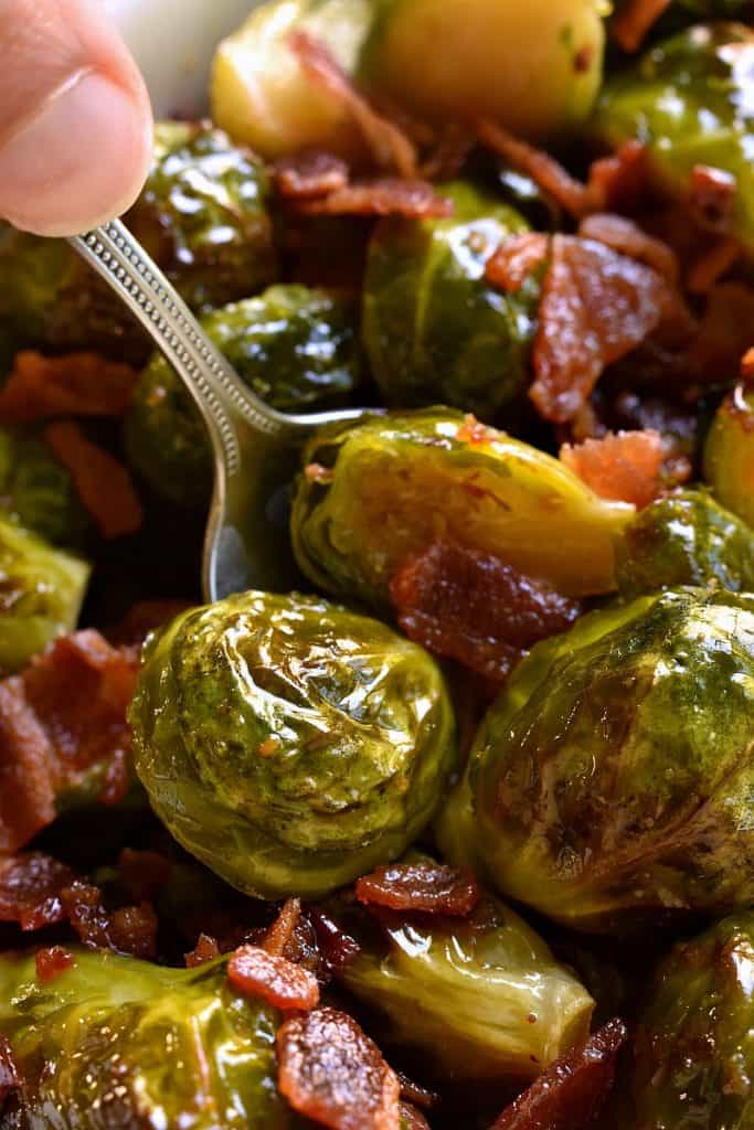 Maple Bacon Roasted Brussels Sprouts Lemon Tree Dwelling