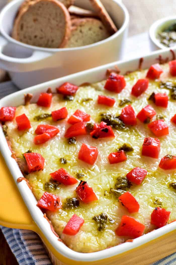 Cheesy Pesto Artichoke Dip Lemon Tree Dwelling