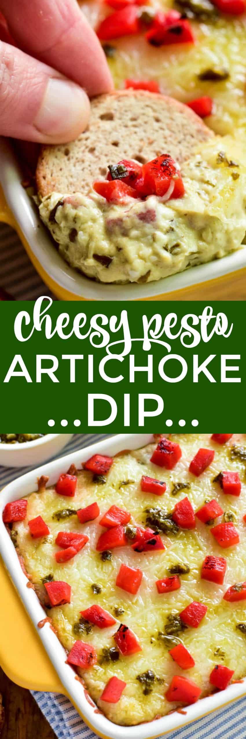 Cheesy Pesto Artichoke Dip Lemon Tree Dwelling